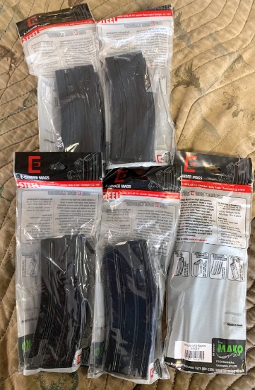 (5) Mako 30RD M16/AR15 Magazines