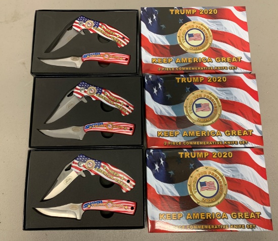 (3) Trump 2020 Knife Sets