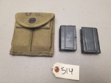 (4) M-1 30 Carbine Mags with Holster