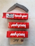 (3) Kershaw Zing SS Folding Knives