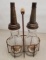 2 - Newer Oilzum Glass Bottles with Spouts