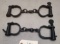 2-Pair of Early Hand Forged Iron Shackles