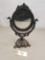 Vintage Cast Iron Cosmetic Vanity Mirror
