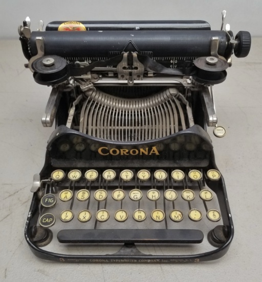 Antique Corona No. 3 Folding Typewriter