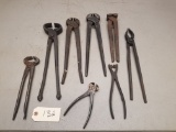 8-Assorted Vintage Ferrier Nipper Tools