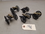 (5) Cast Iron & Brass Cannons