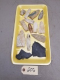 (14) Assorted Early Arrowheads & Rock Points