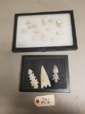 Antique Spearheads & Rifle Bullet/Ball Displays