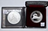 Canada Silver Dollar, Hungarian Medallion,