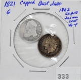 Bust Dime, Indian Cent,