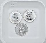 Canadian Silver Maple Leafs (3),