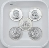 Canadian Silver Maple Leafs (5),