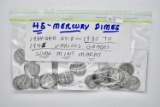Mercury Dimes (45),