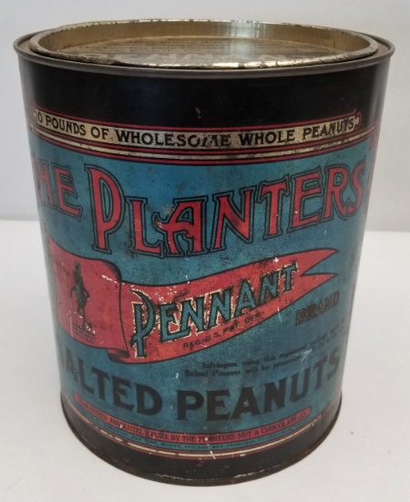 "Tha Planters Pennant Brand Salted Peanuts" Tin