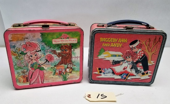 2 - Vintage Tin Lunch Boxes