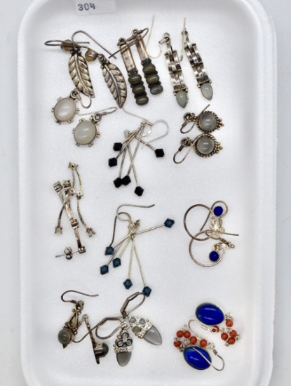 .925 Sterling Earrings (12 pairs),