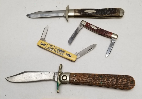 3 - Case XX and a Press Button Folding Knives