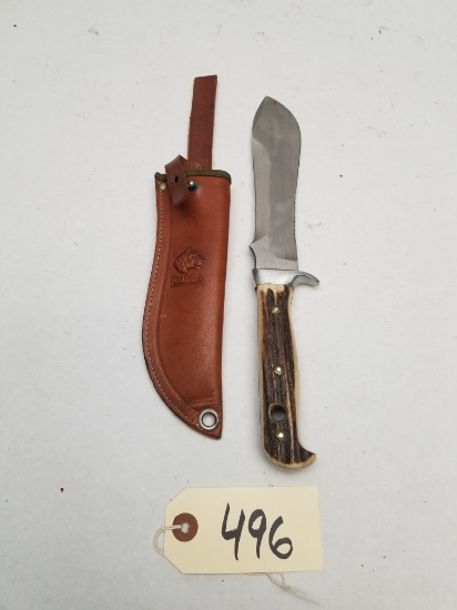 Puma White Hunter Bone Handle Fixed Blade Knife