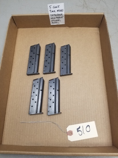 (5) Colt Defender 9MM Mags
