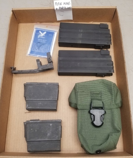 Assorted Rifle Mags & Parts