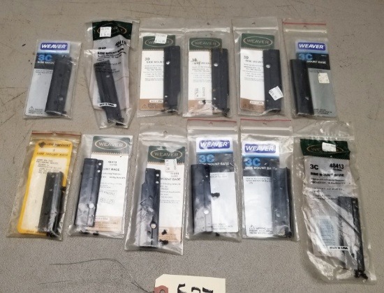 11 New Weaver Scope Side Mount Base Sets