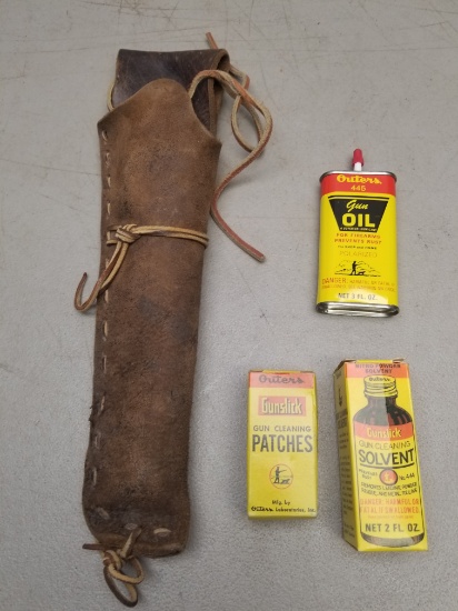 Vintage Leather Gun Holster & Outers Cleaning Set