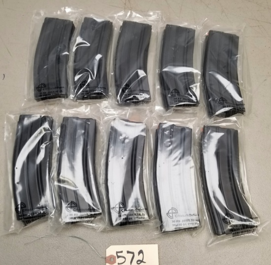 (10) New .223 X 5.56 30 Round Steel Mags