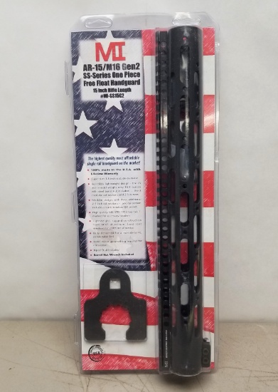 New MI Ar-15/M16 15" One Pc Free Float  Hand Gaurd