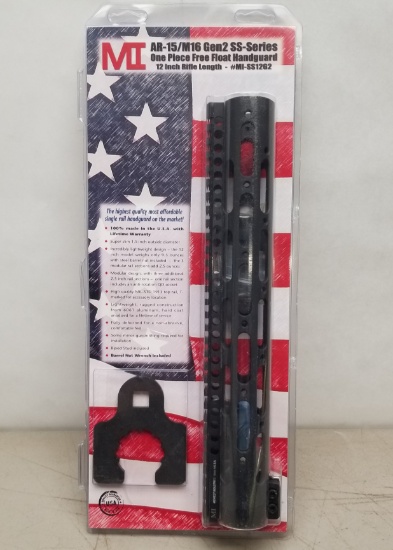 New MI Ar-15/M16 12" One Pc Free Float  Hand Gaurd