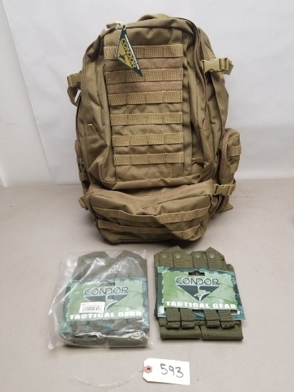 Condor 3 Day Assault Tactical Backpack & 2 Mag