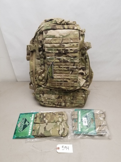 Condor 3 Day Assault Tactical Backpack & 2 Mag