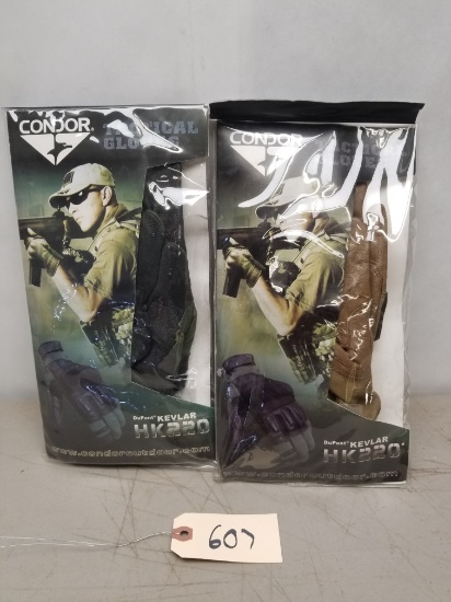 (2) Pairs of New Condor Tacticle Kevlar Gloves