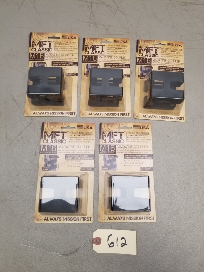 (5) New MFT Black M16 Magazine Coupler Sets