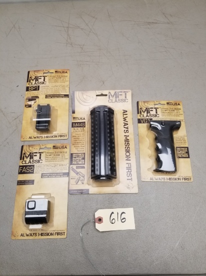 (4) New Black MFT AR-15 Parts
