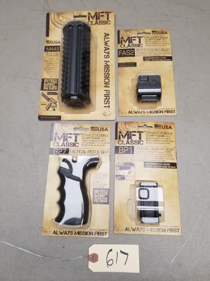 (4) New Black MFT AR-15 Parts