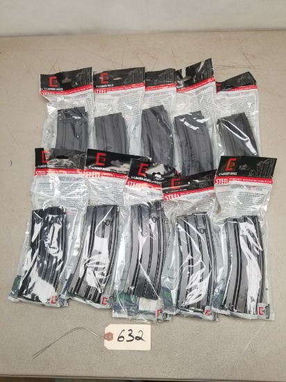 (10) Mako Steel AR/M16 30 Round Mags