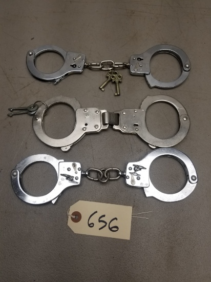 (3) Assorted Pairs of Unmarked Handcuffs