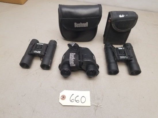 (3) Used Pairs of Bushnell Binoculars