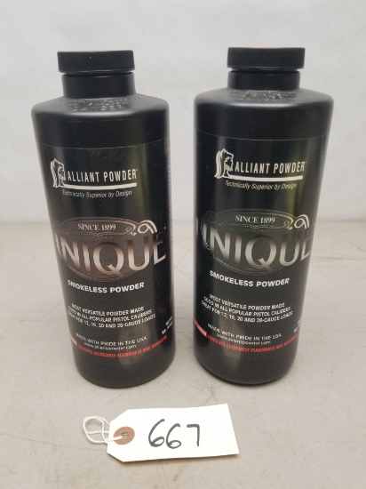 (2) New Bottles of Smokeless Powder