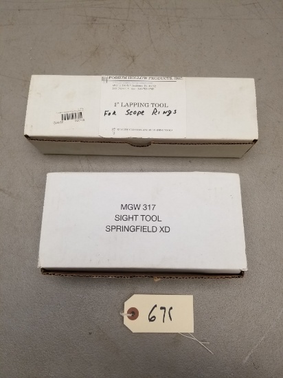 Springfield XD Sight Tool & 1" Lapping Tool