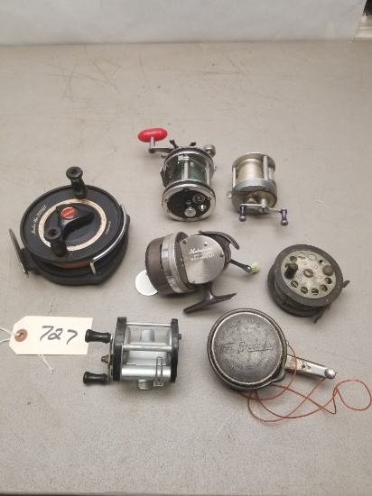 (7) Assorted Vintage Fishing Reels