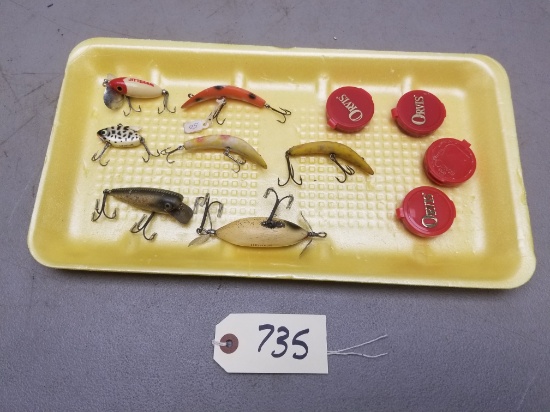(7) Vintage Lures & Orvis Fishing Mud Weight