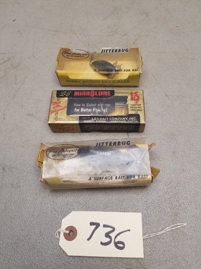 (3) Vintage Fishng Lures in Original Boxes
