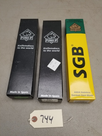 (3) Empty Puma P & Puma SGB Knife Boxes