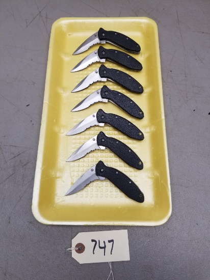 (7) New Matching Folding Knives