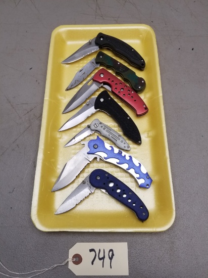(7) Assorted Folding Knives