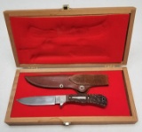 Vintage Bowen 0880 Fixed Blade Knife in Case