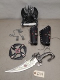 Assorted Knife & Dragon Decor Lot