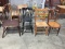 Lot of 4 Early Wooden Chairs Including a Highchair