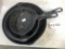 Lot of 3 Cast Iron Skillets